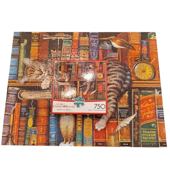 The Cats Of Charles Wysocki 750 Piece Jigsaw Puzzle Frederick The Literate - Picture 2 of 7